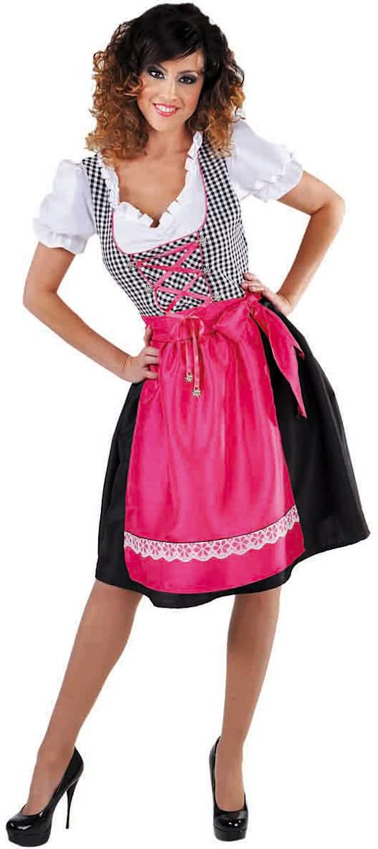 Luxe Oktoberfest Dirndl Anna met roze schort en bloesje | Oktoberfestkleding dames maat 50/52 (XXL)